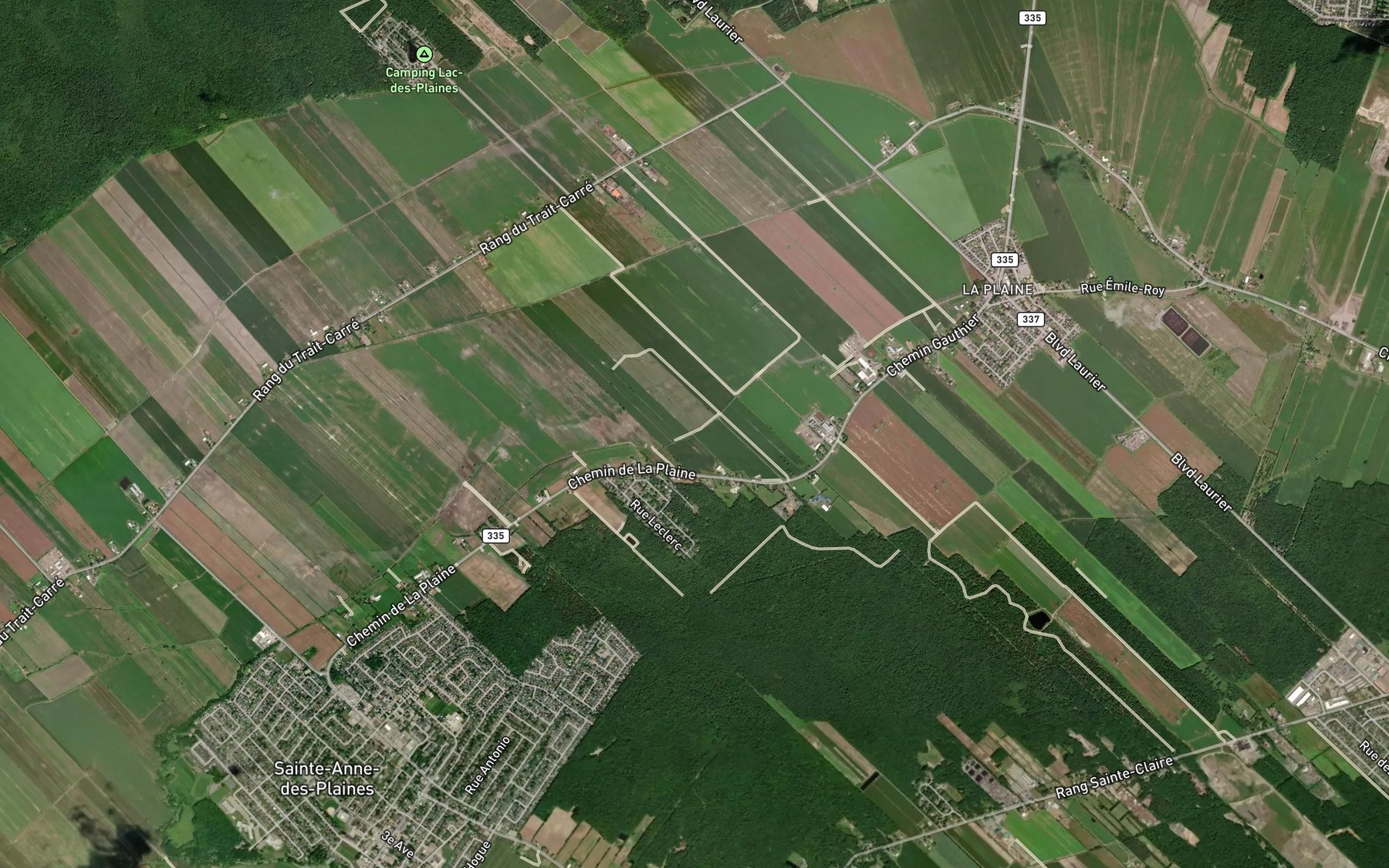 Satellite map of the Ruisseau Leveille