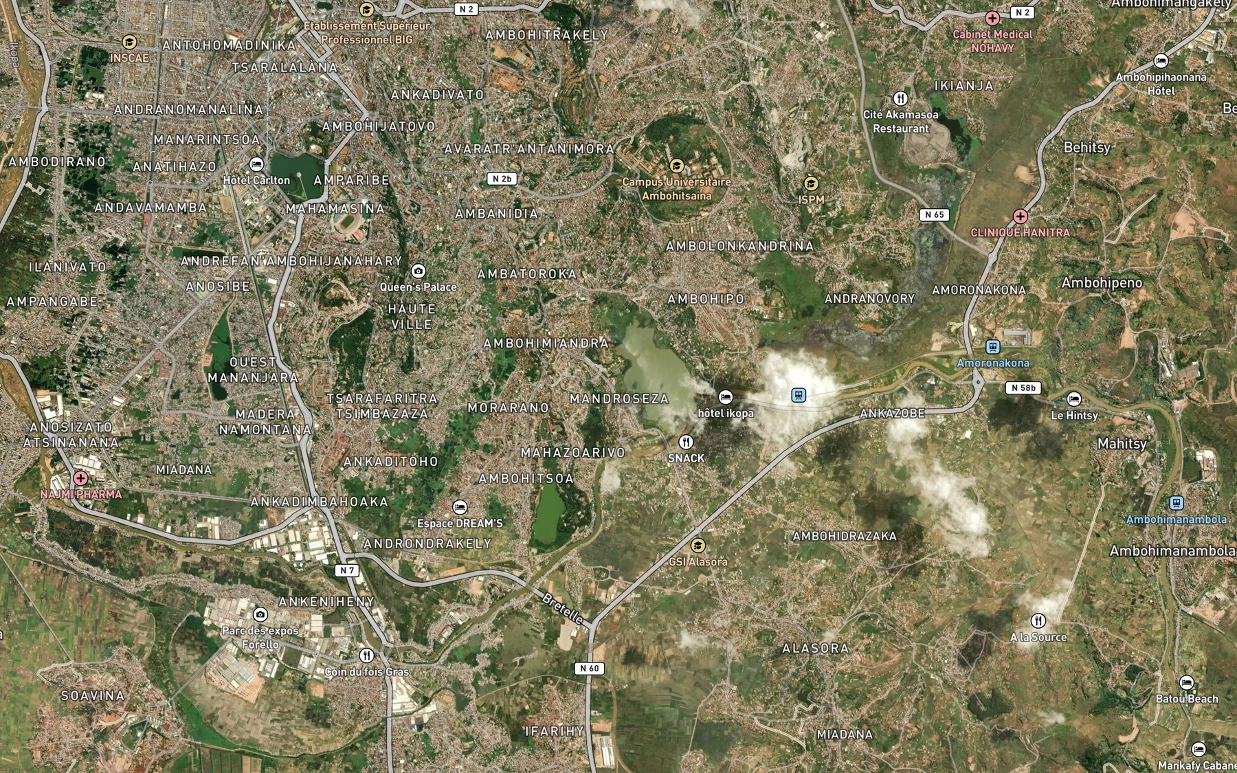 Satellite map of the Lac Mandroseza