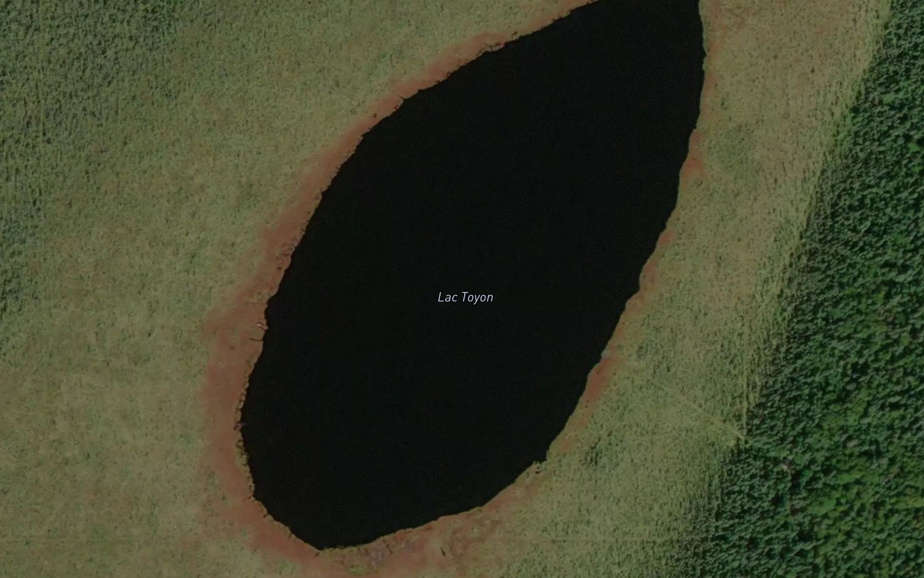 Satellite map of the Lac Toyon