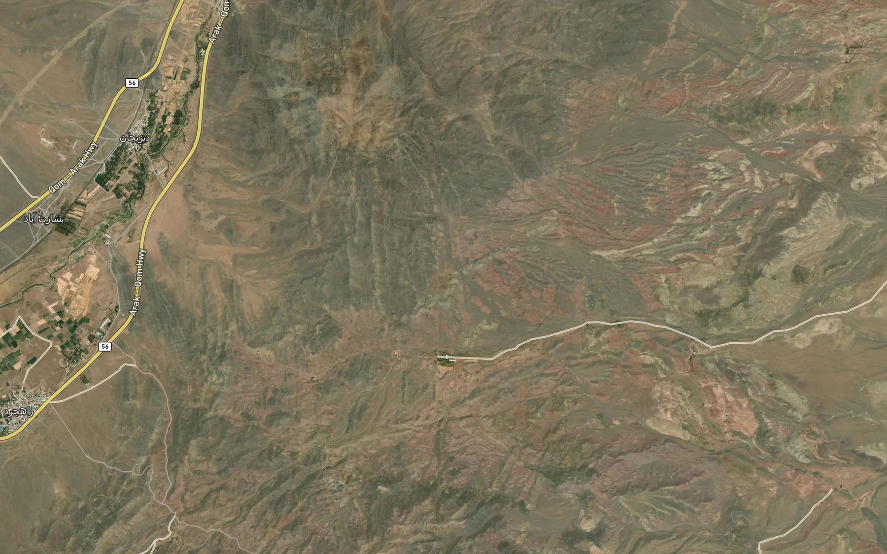 Satellite map of the Cheshmeh-ye Muhib