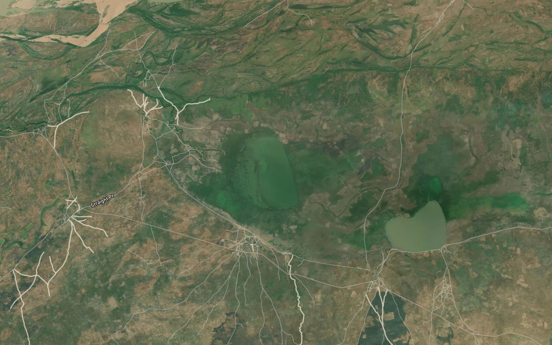 Satellite map of the Lake Wam