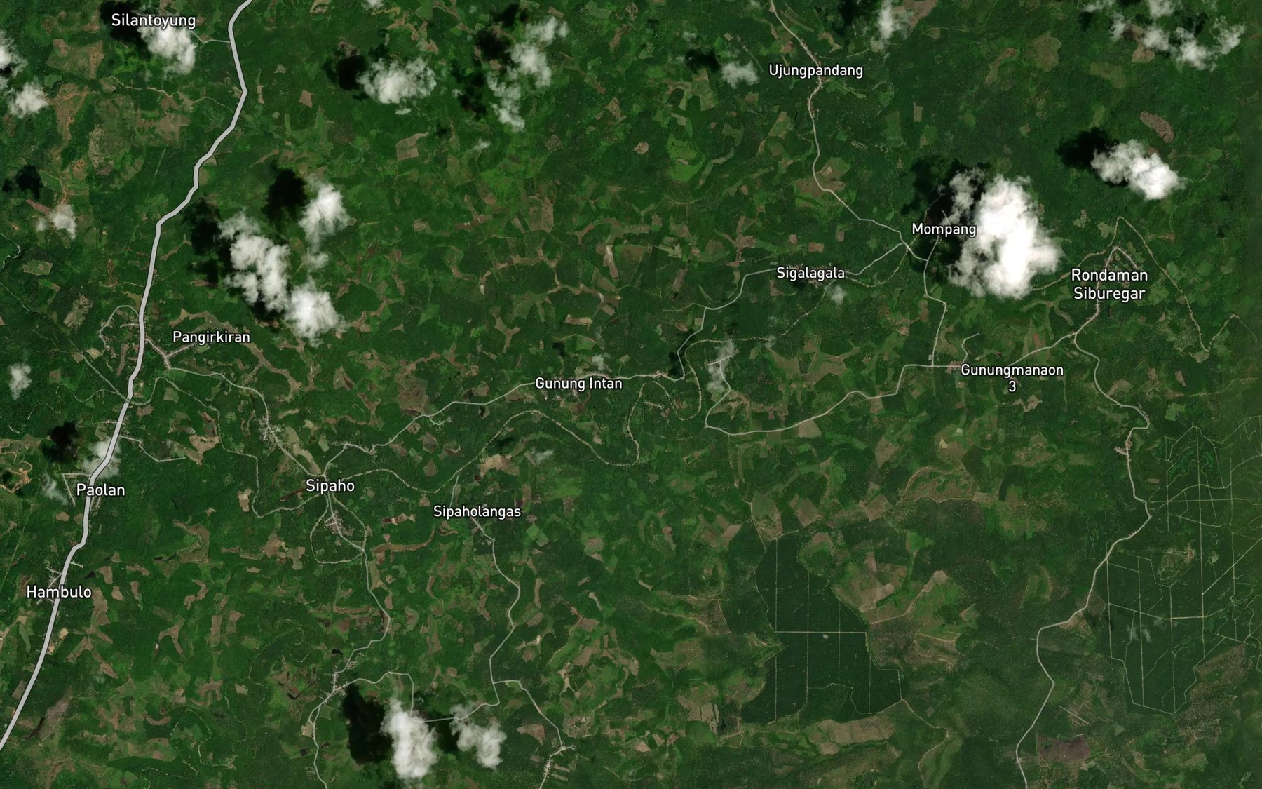Satellite map of the Aek Siampolu