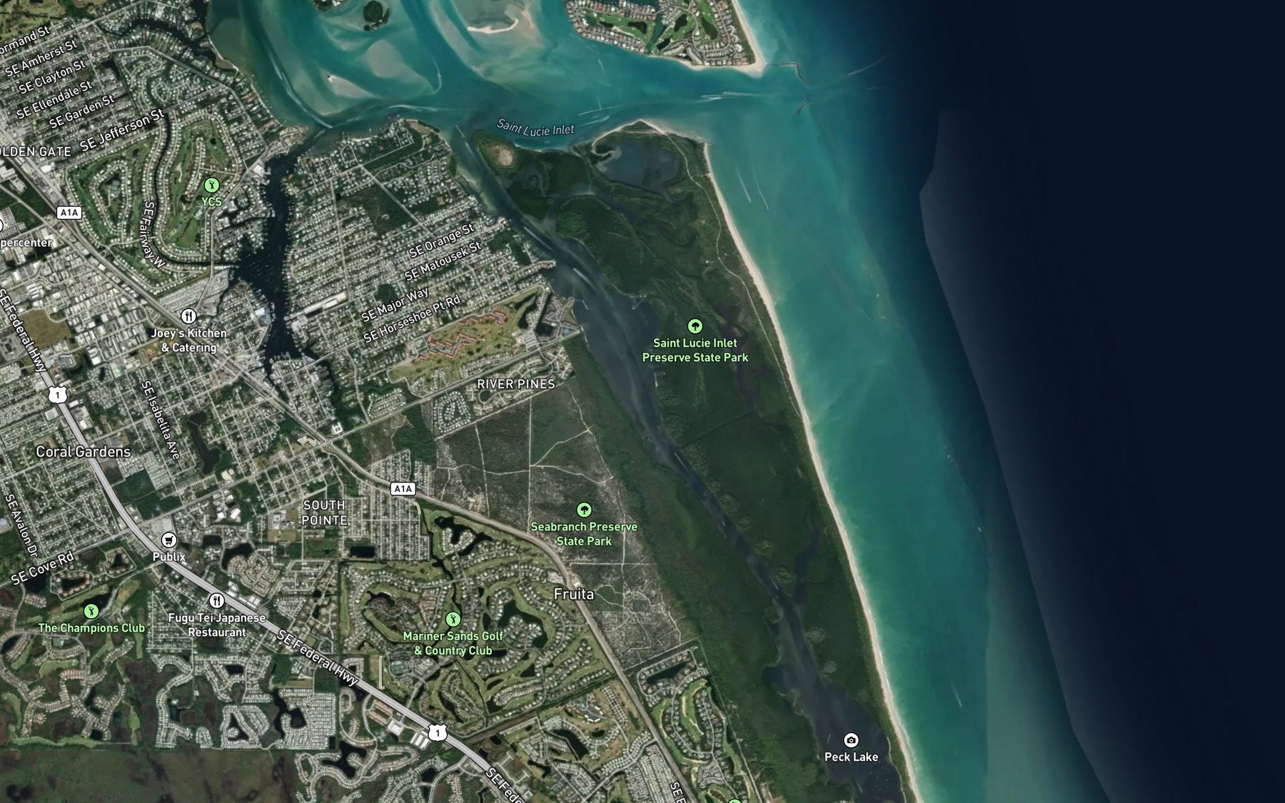 Satellite map of the Great Pocket