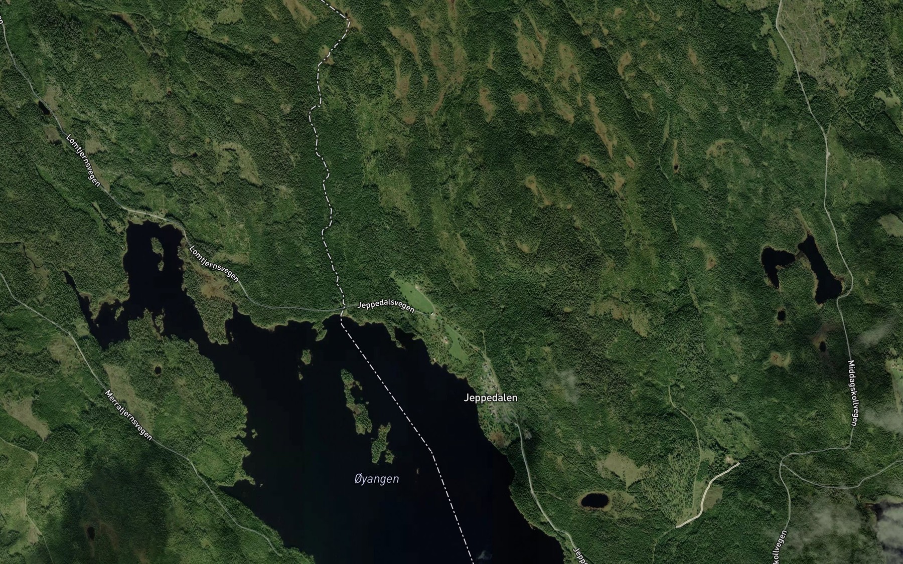 Satellite map of the Stormyrbekken