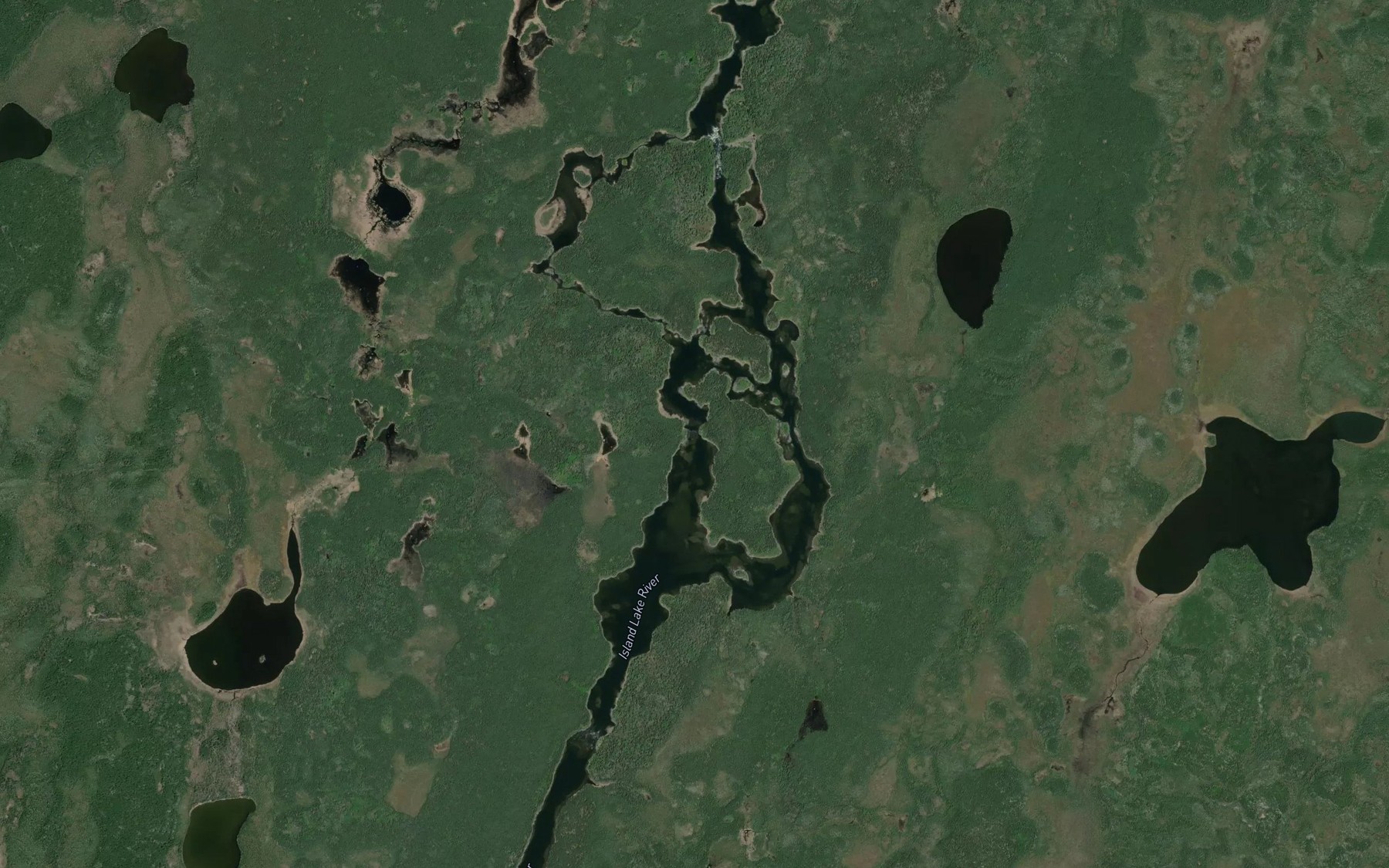 Satellite map of the Carrot Rapids