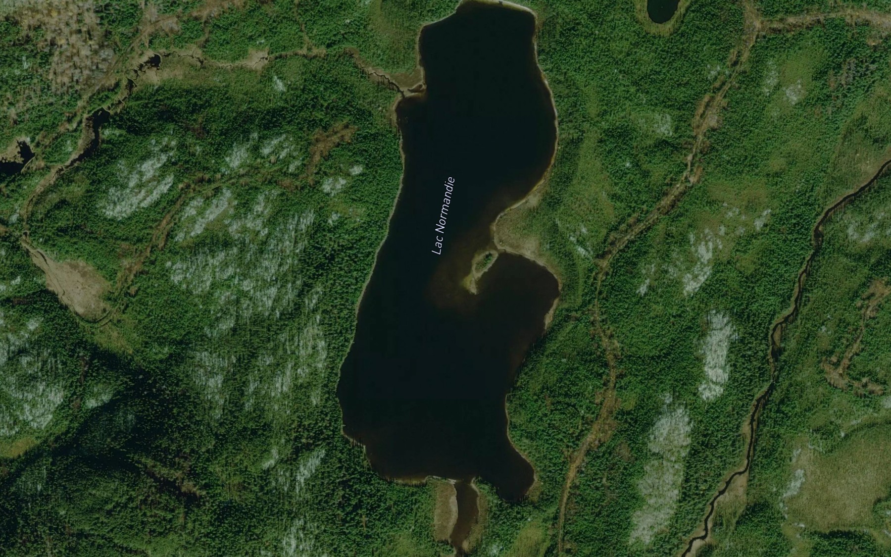 Satellite map of the Lac Normandie