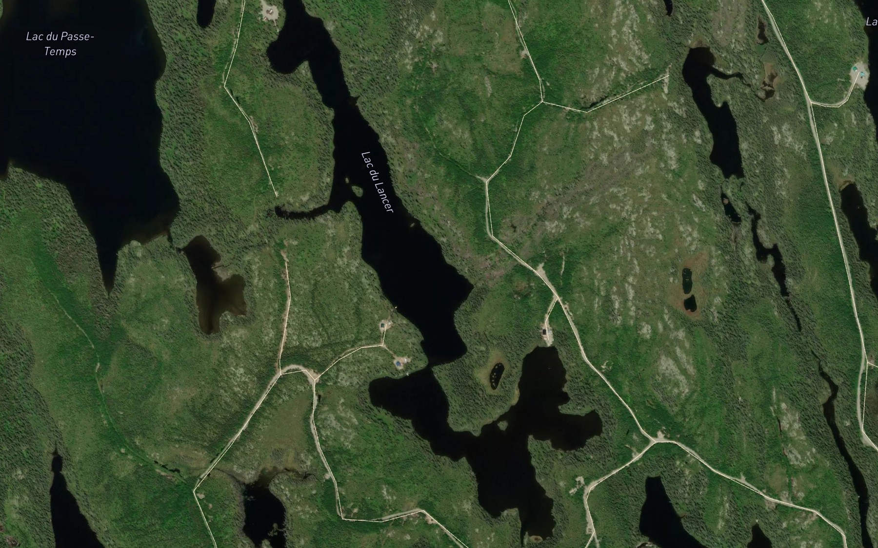 Satellite map of the Lac du Lancer