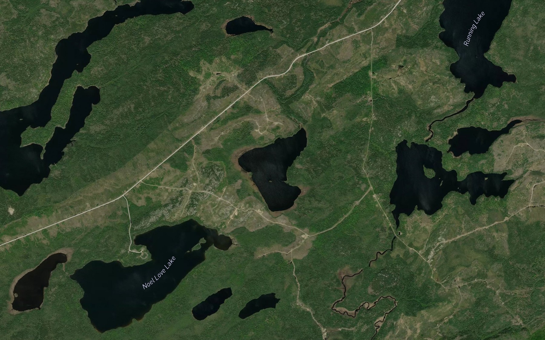 Satellite map of the Track Lake