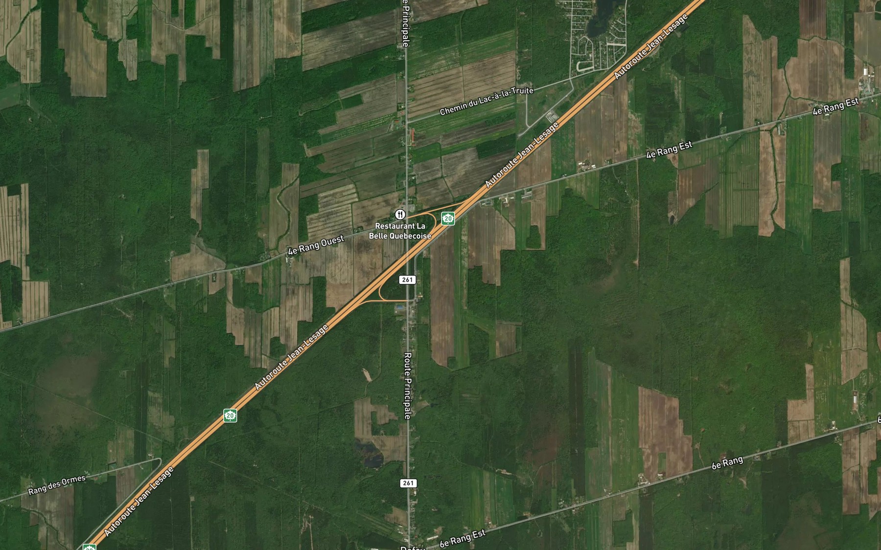 Satellite map of the Ruisseau Hector-Houle