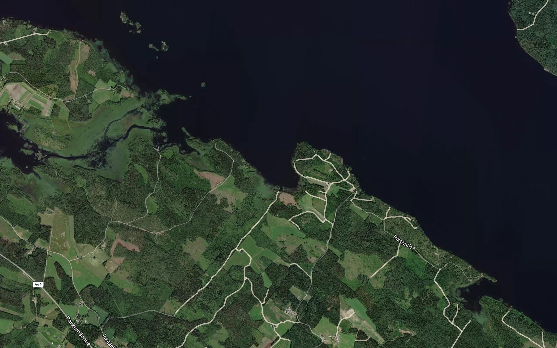 Satellite map of the Parkunlahti