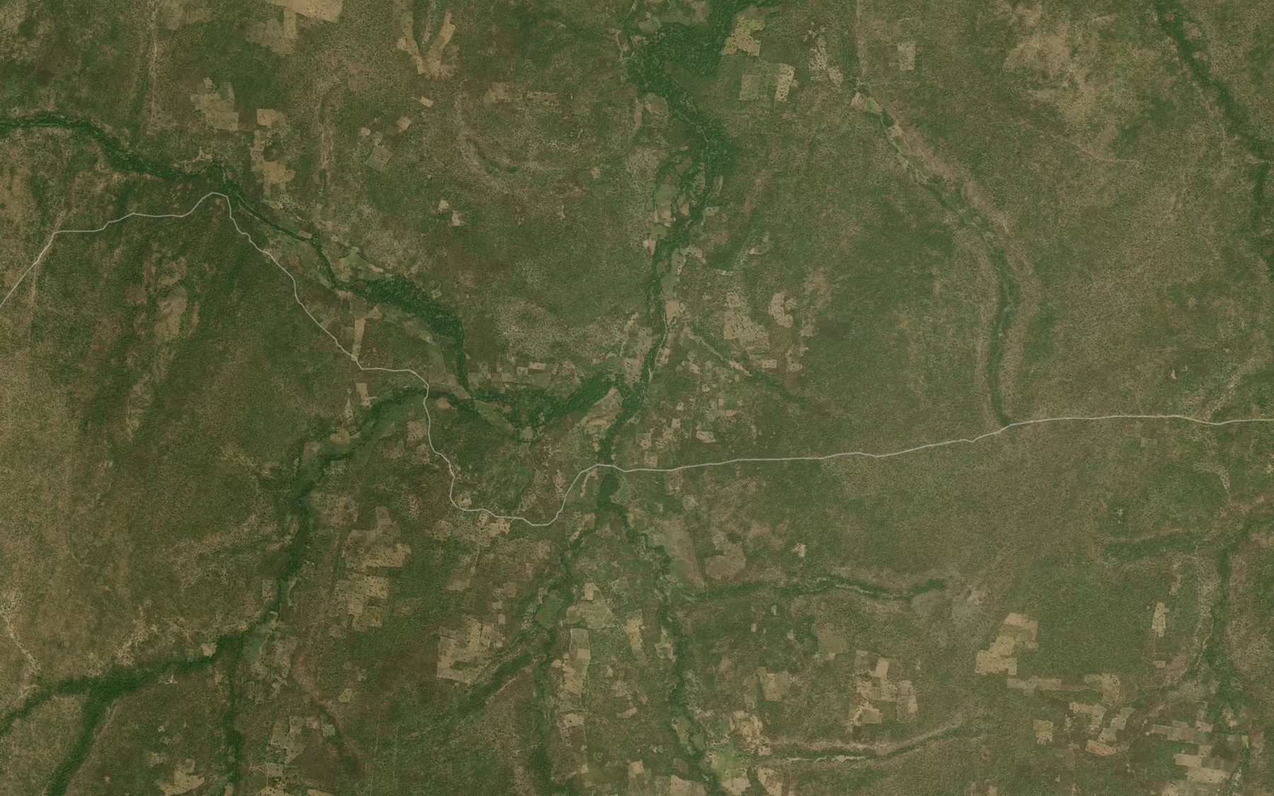 Satellite map of the River Kinikini