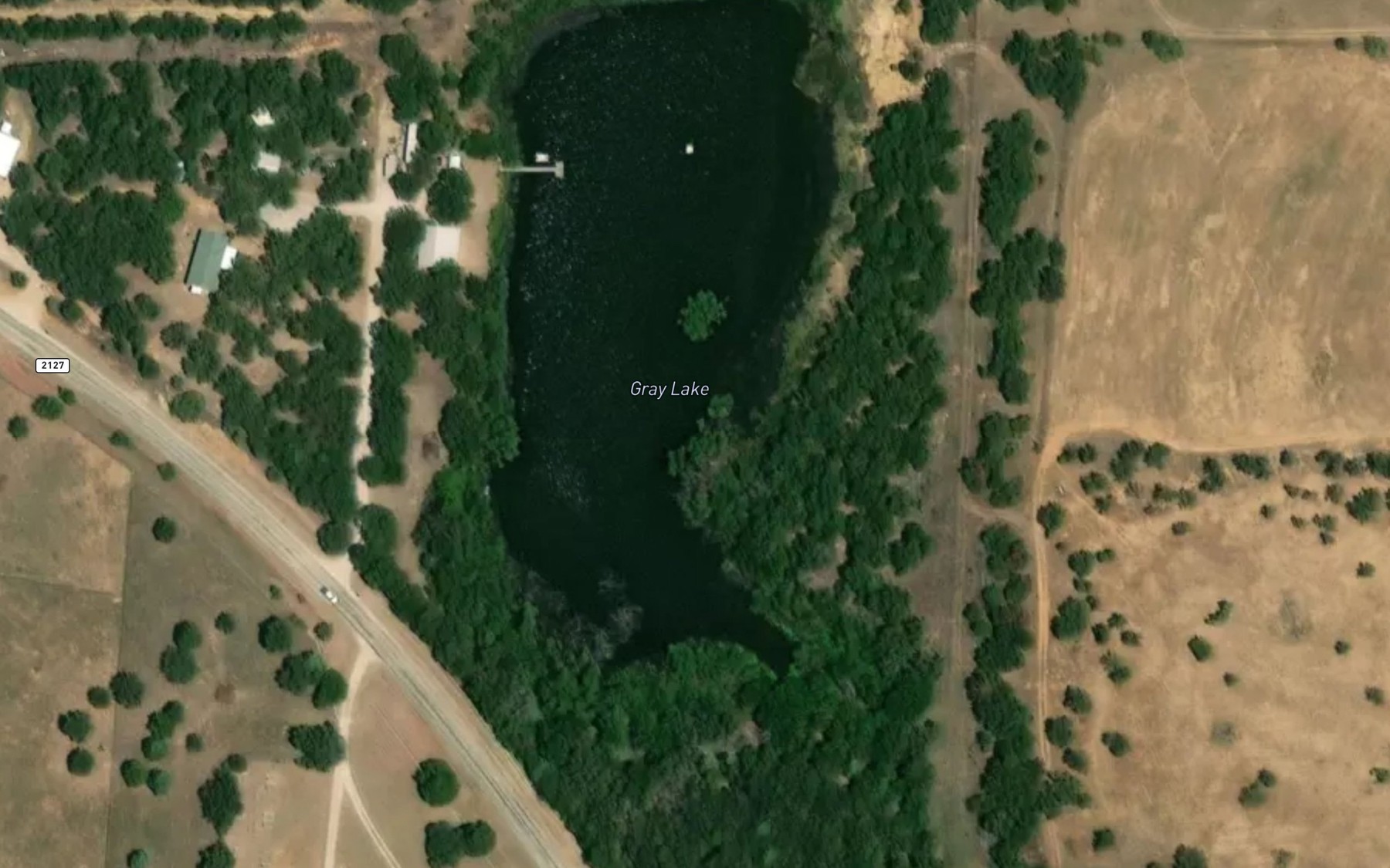Satellite map of the Gray Lake