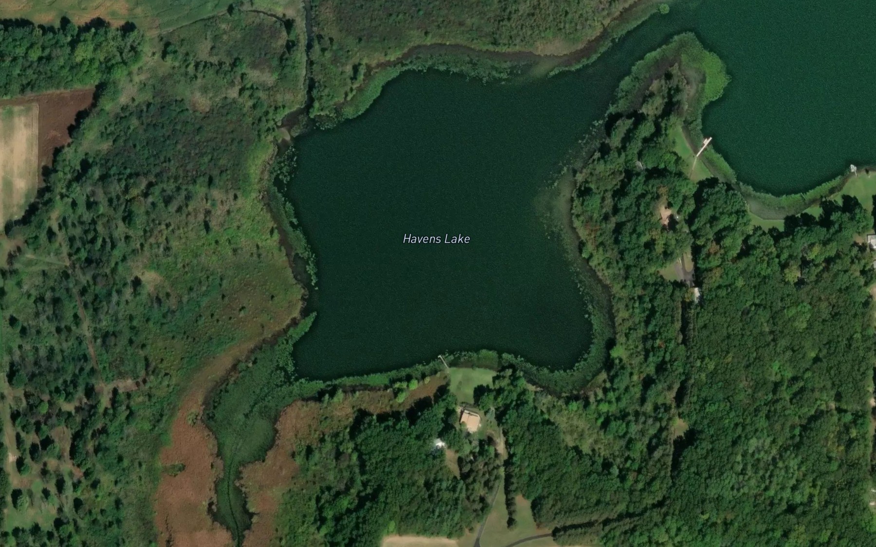 Satellite map of the Havens Lake