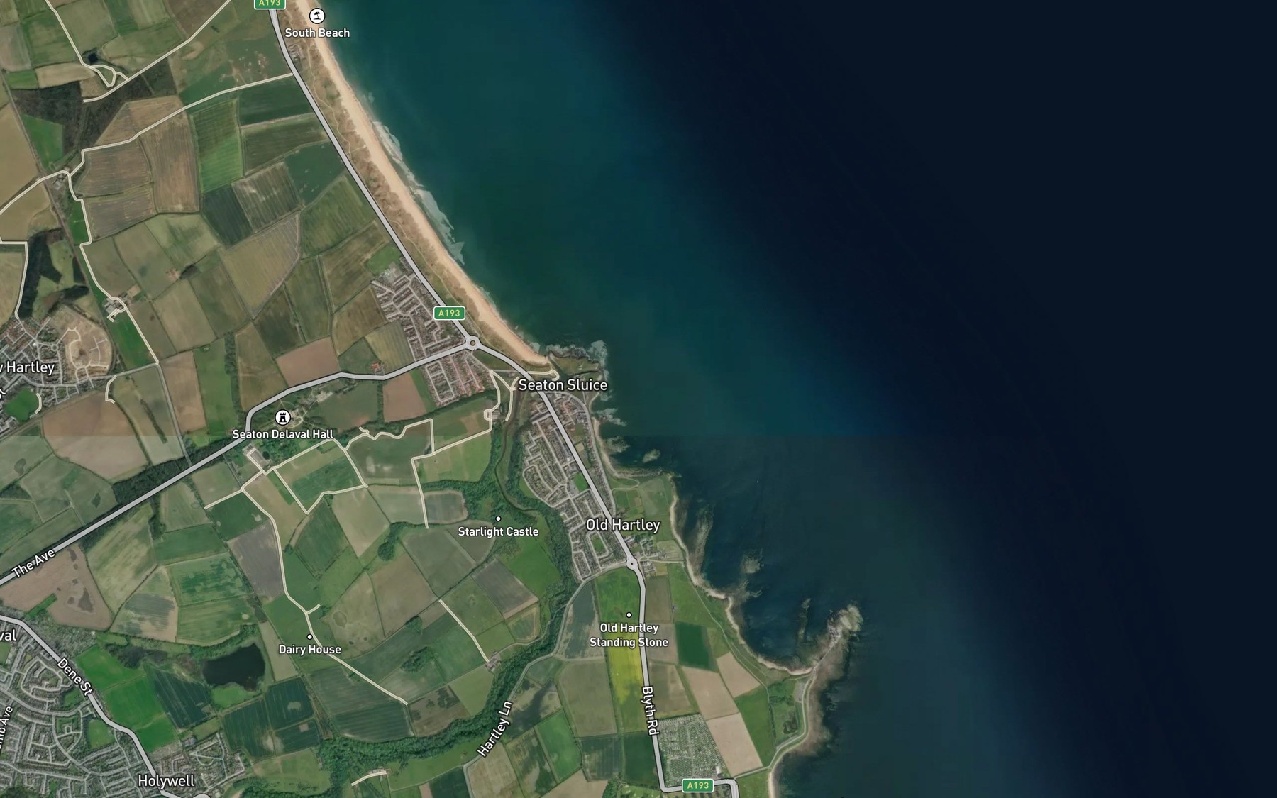 Satellite map of the Colville Rock
