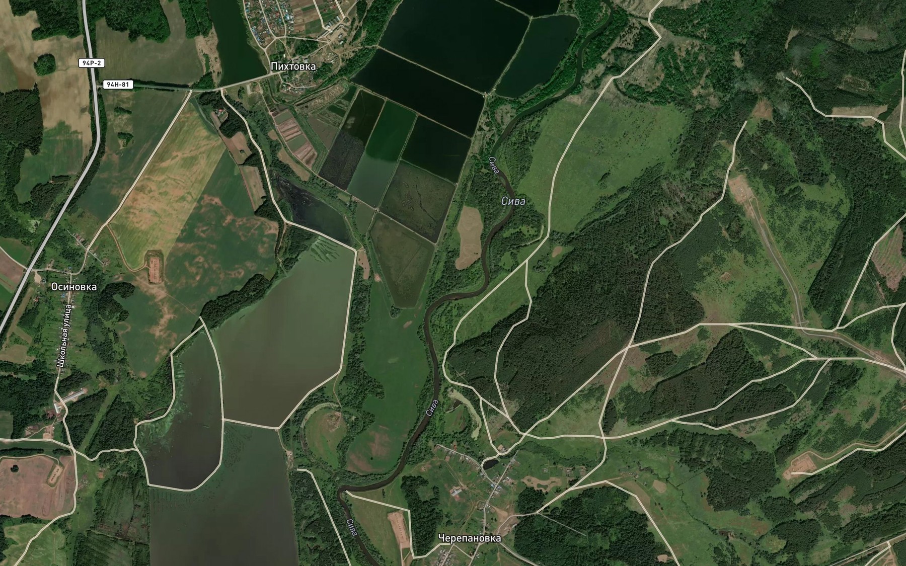Satellite map of the Pikhtovka