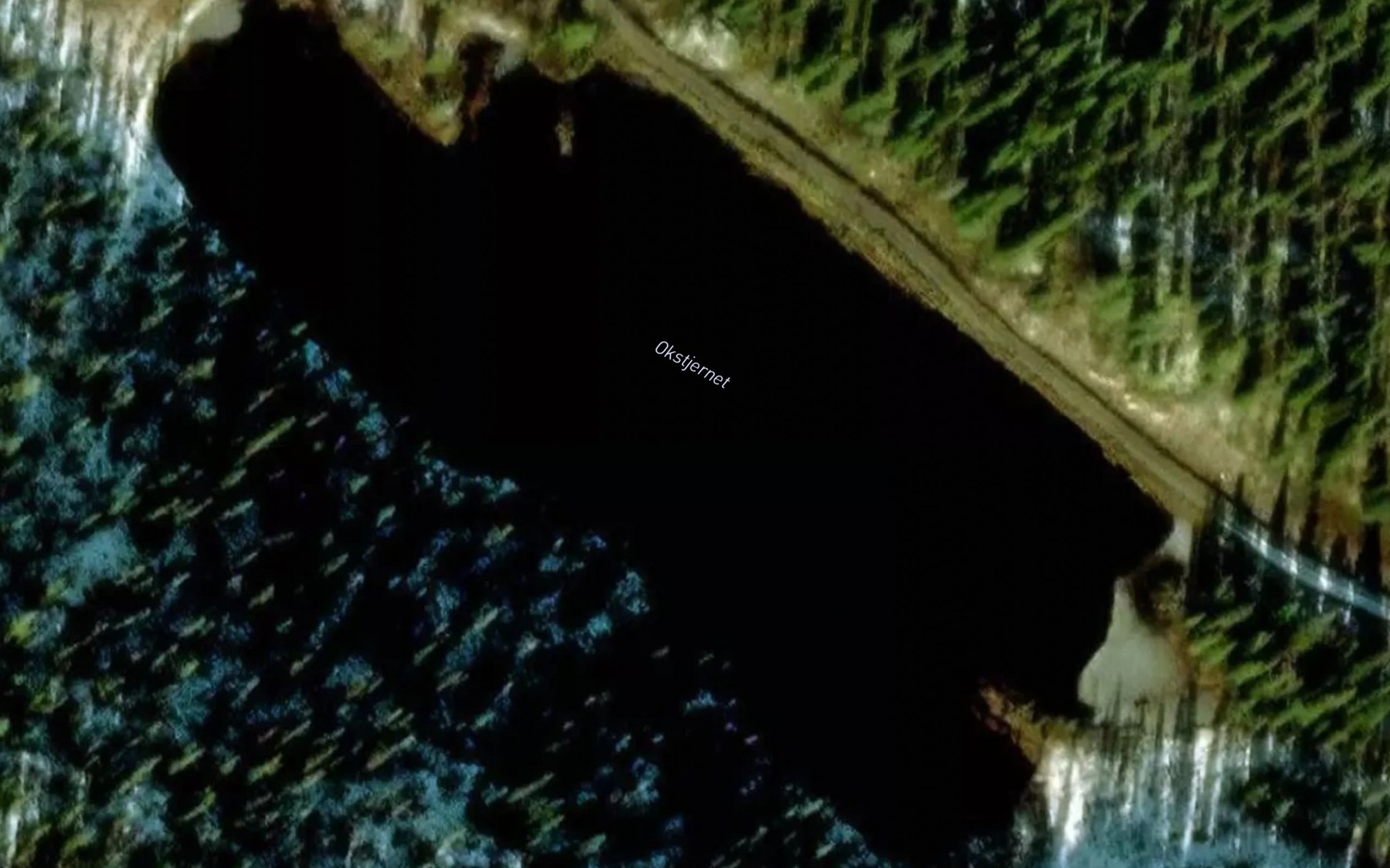 Satellite map of the Okstjernet