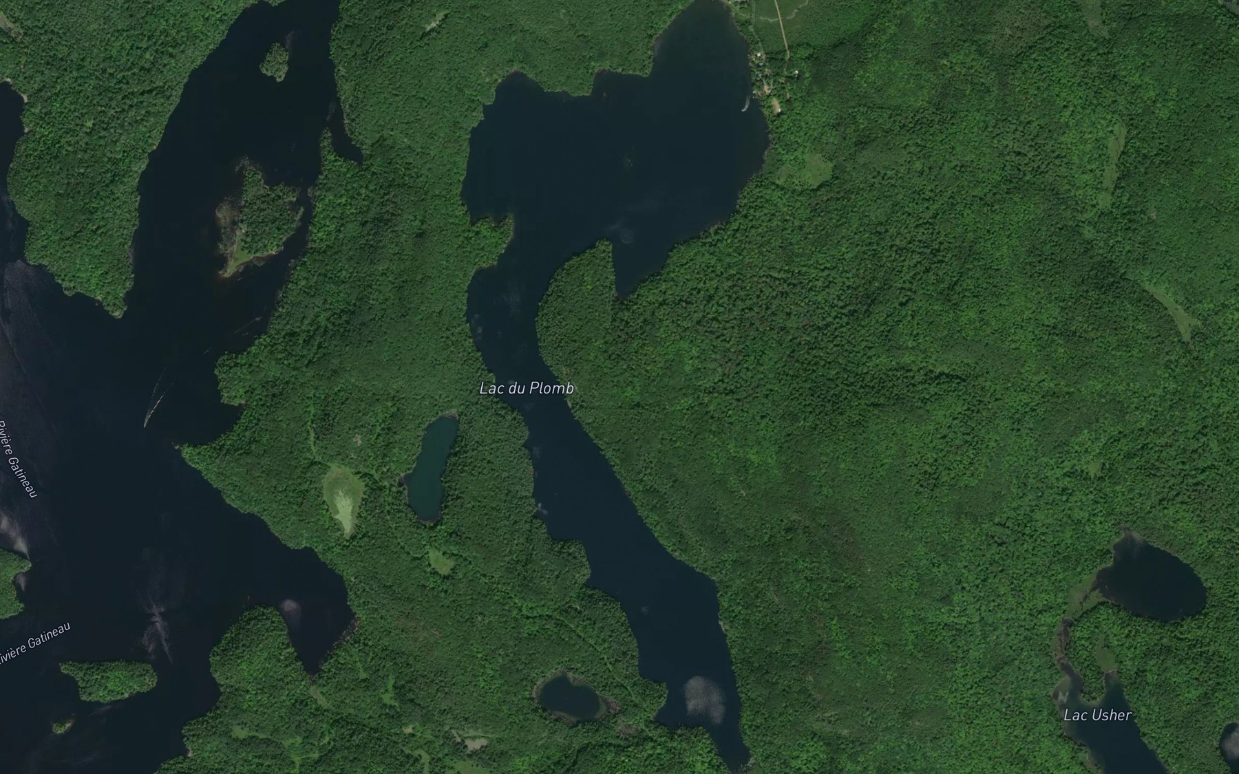 Satellite map of the Lac du Plomb