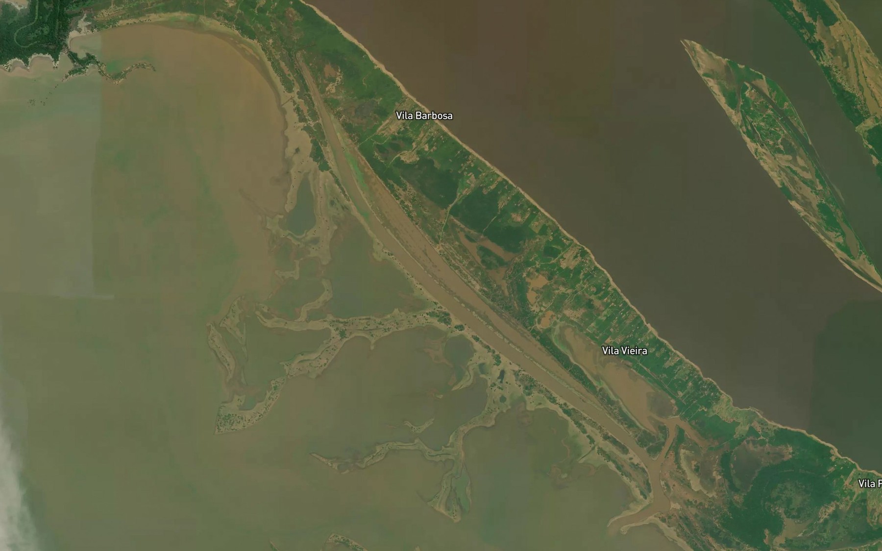 Satellite map of the Igarape Papuco