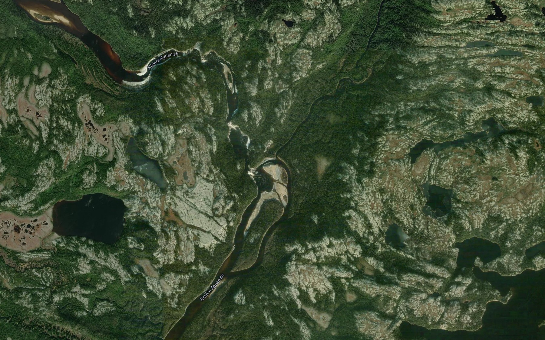 Satellite map of the Riviere Leguyader