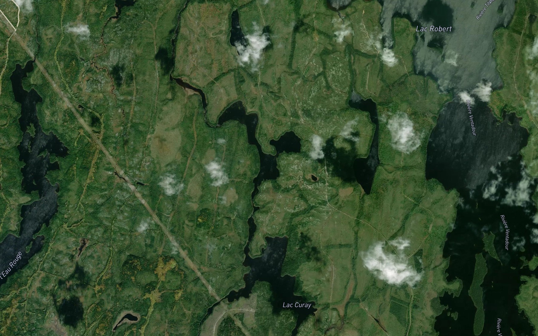 Satellite map of the Lac Harry