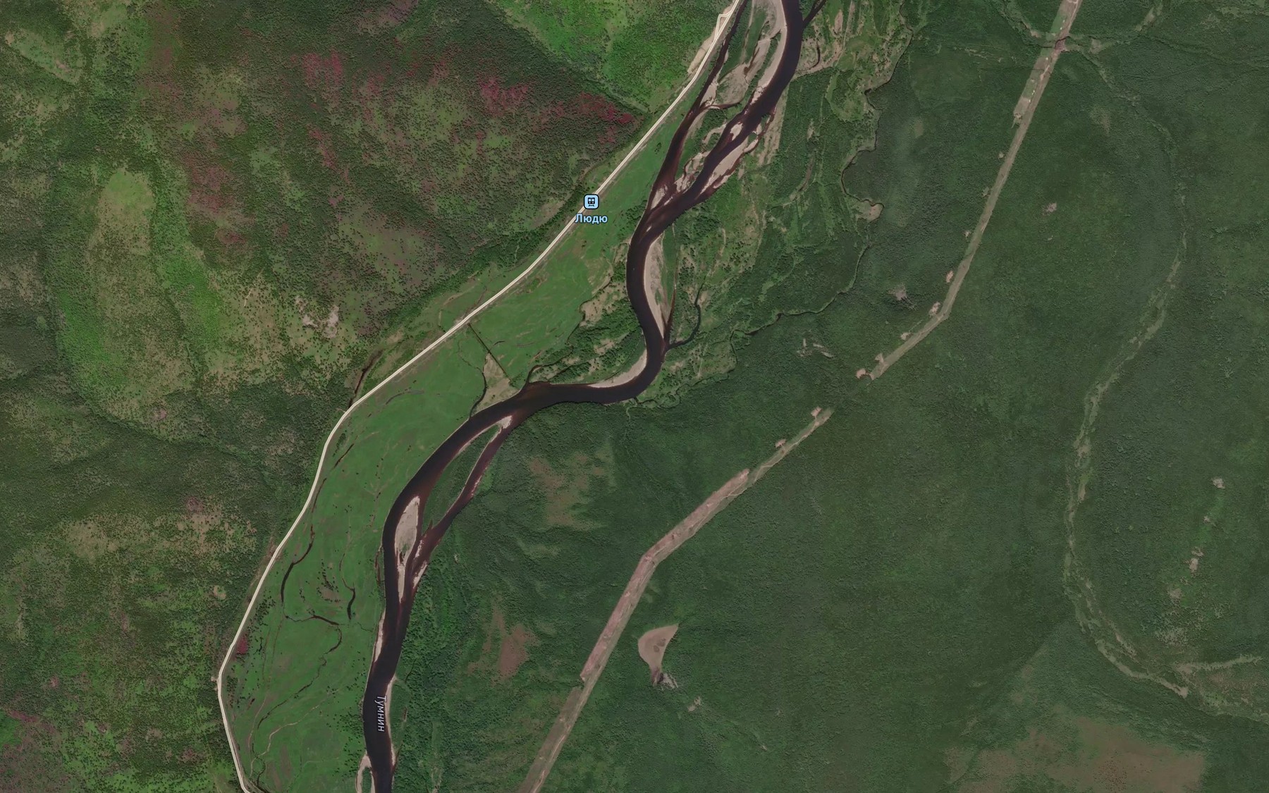 Satellite map of the Serebryanka