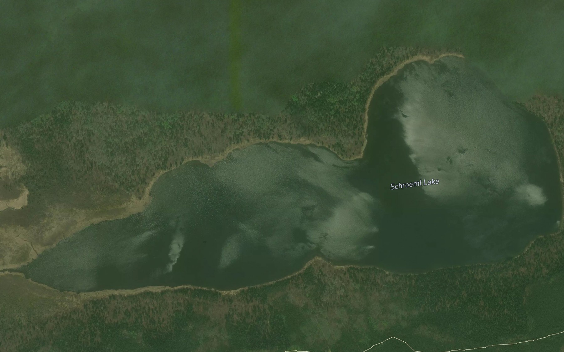 Satellite map of the Schroeml Lake