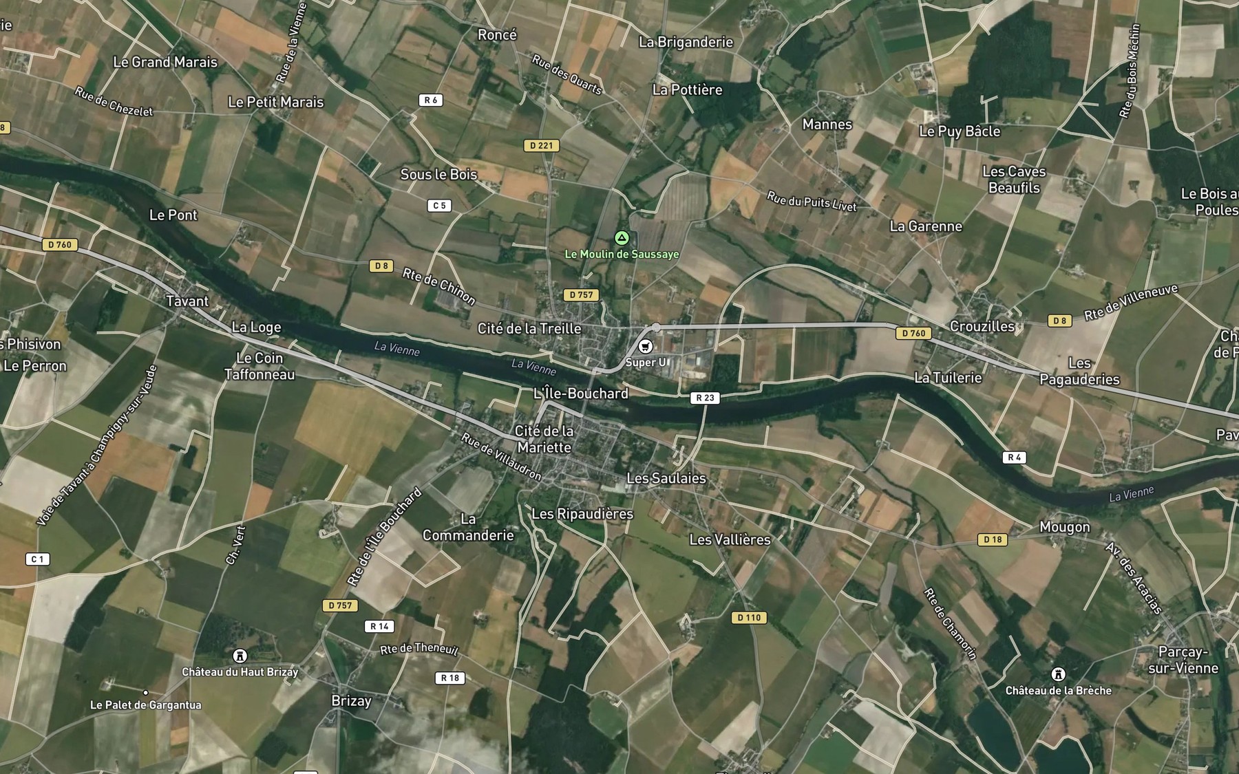 Satellite map of the Manse