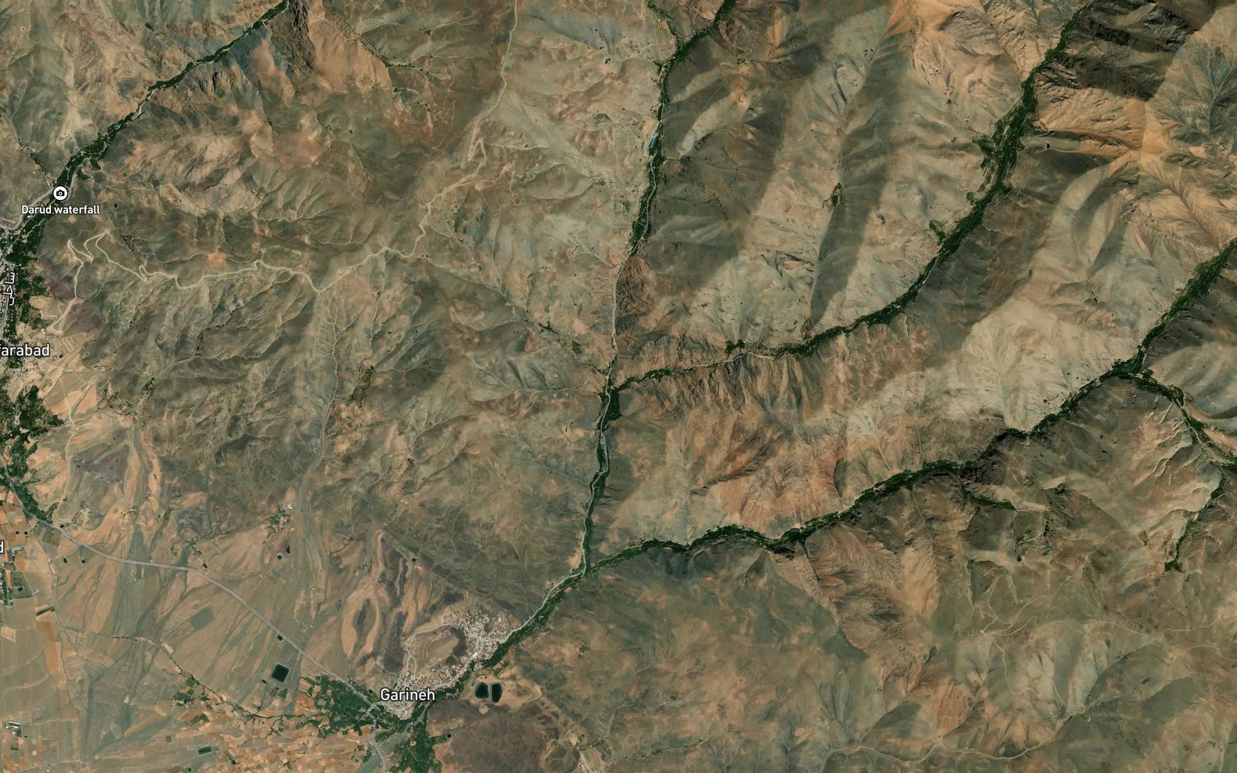 Satellite map of the Rudkhaneh-ye Marghzar