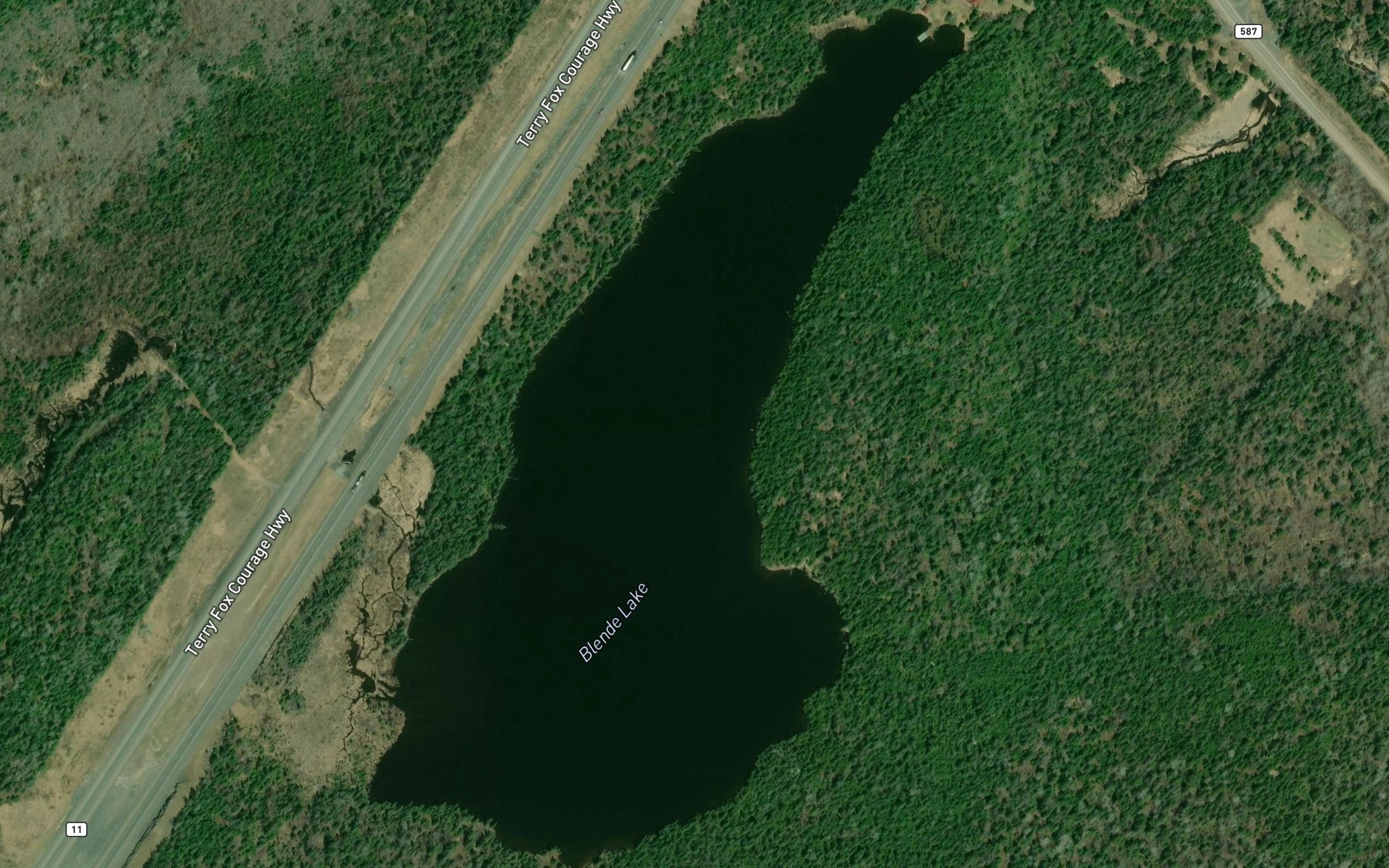 Satellite map of the Blende Lake
