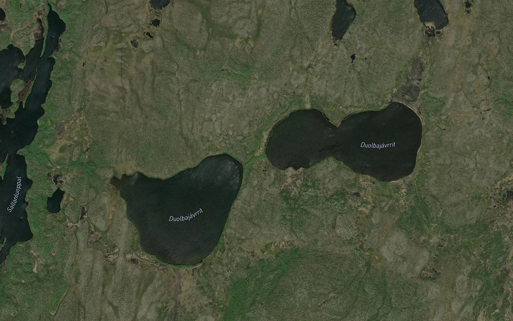 Satellite map of the Duolbajavrrit