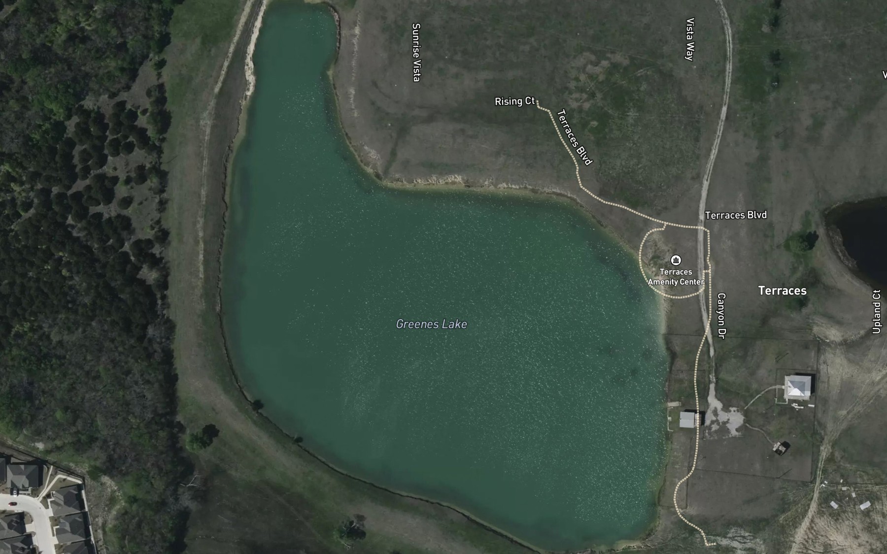 Satellite map of the Greenes Lake