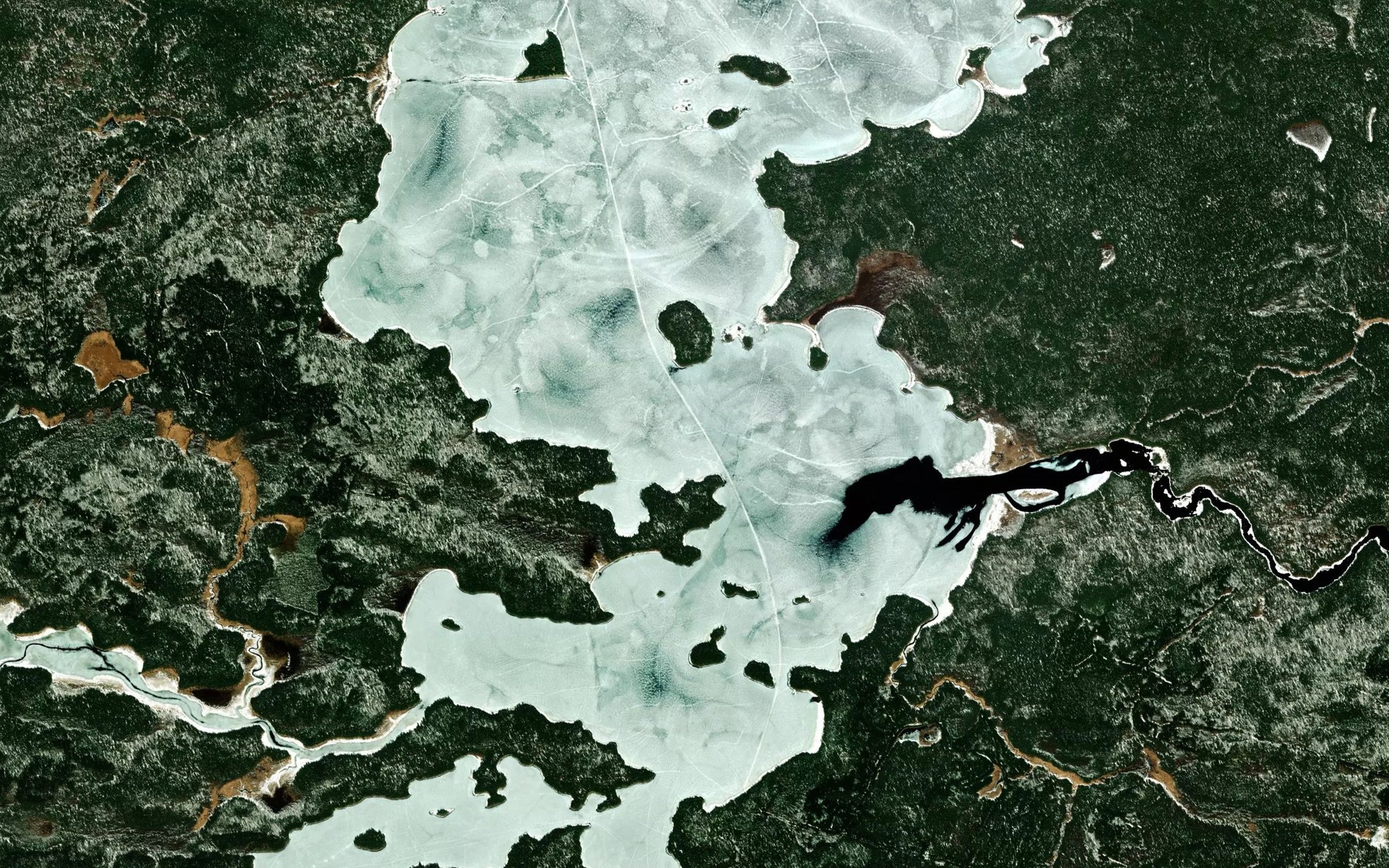Satellite map of the Southeast Bay