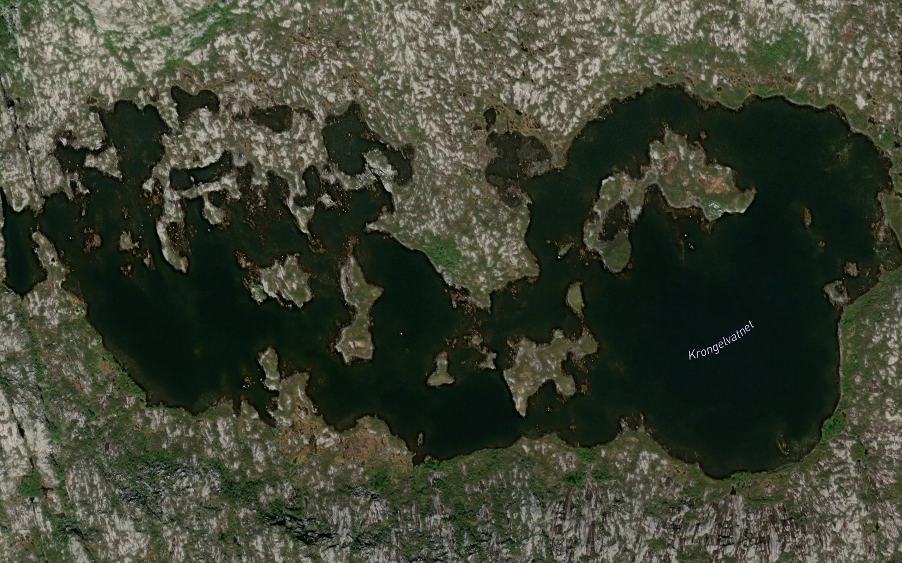 Satellite map of the Krongelvatnet