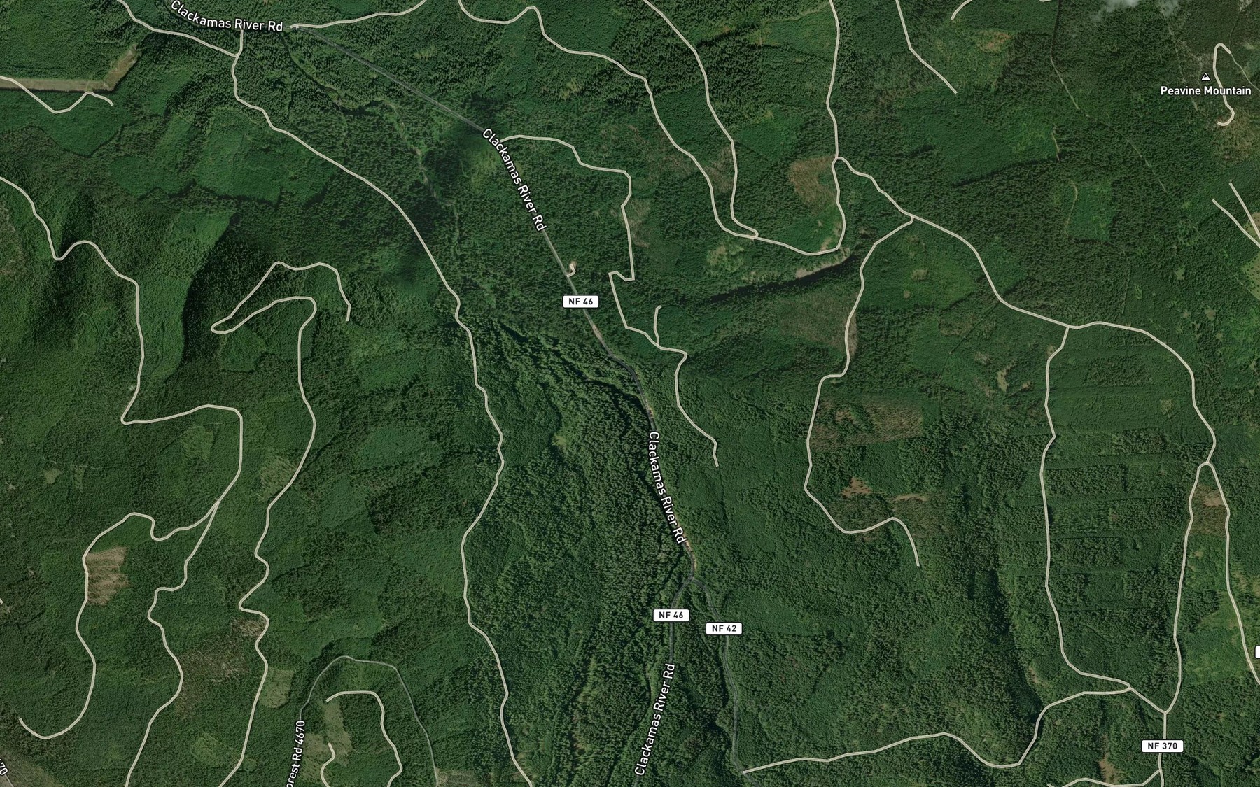 Satellite map of the Campbell Creek