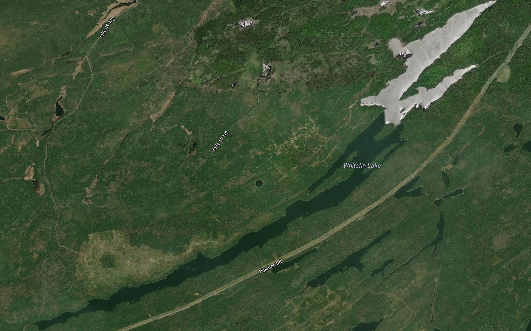Satellite map of the Whitefin Lake
