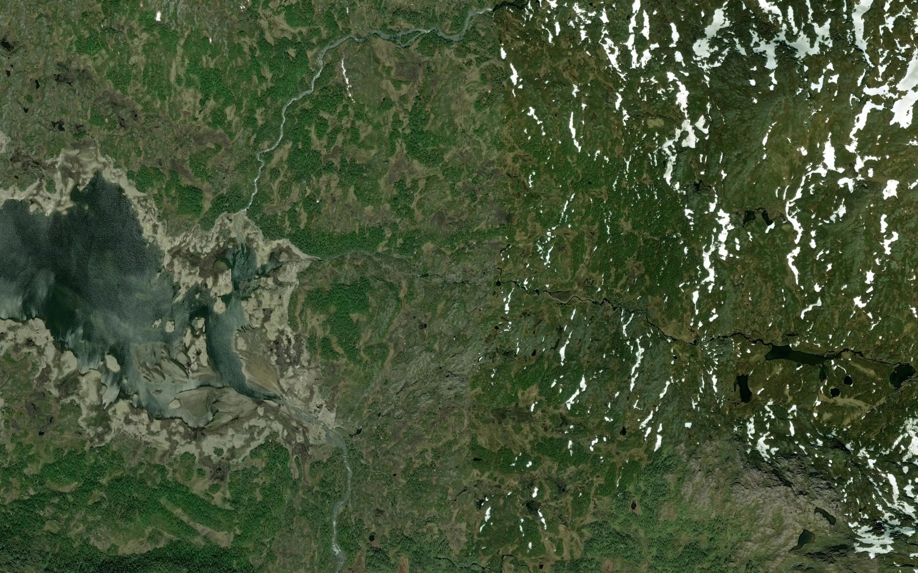 Satellite map of the Djupvasskardbekken