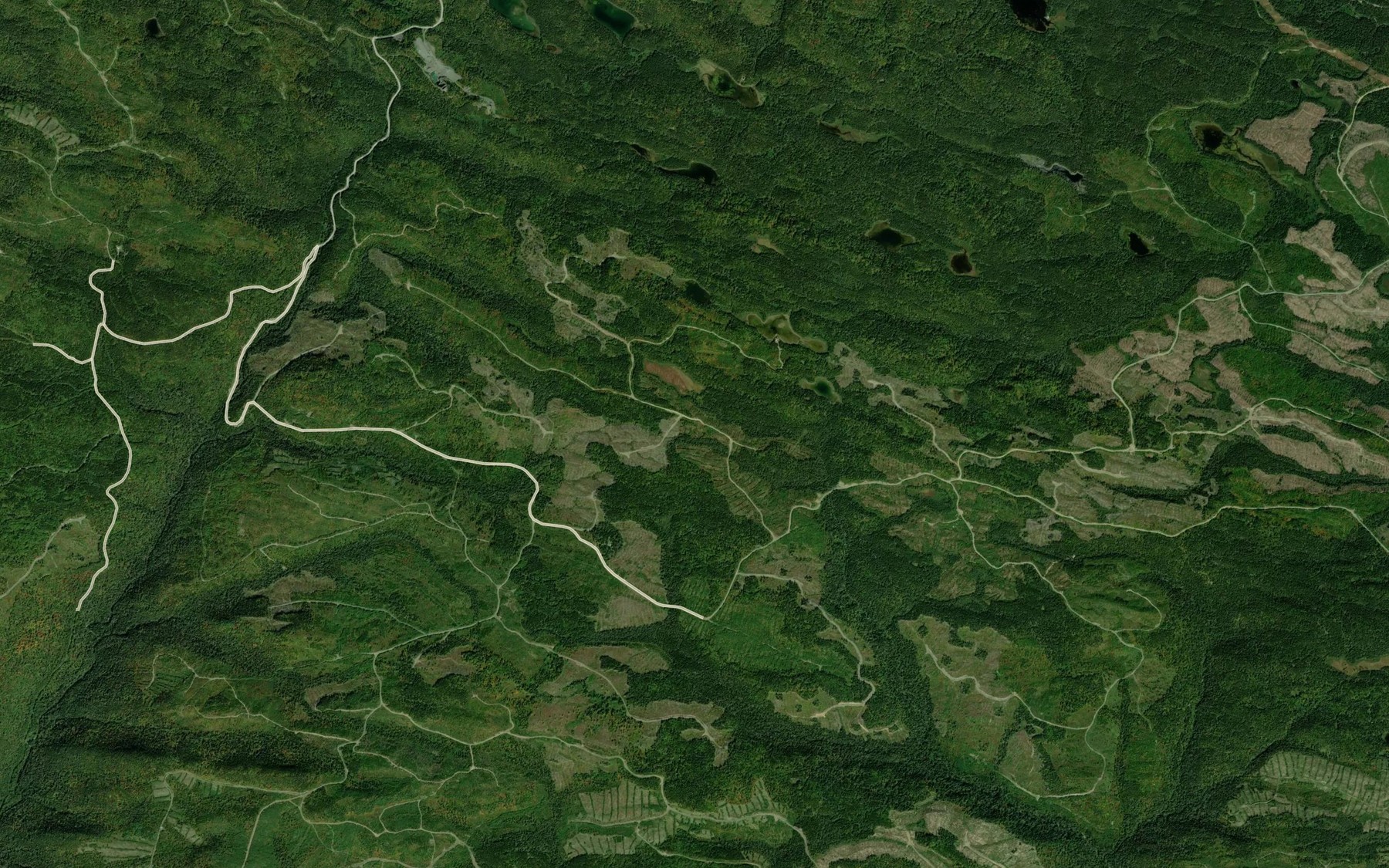 Satellite map of the Lacs du Club