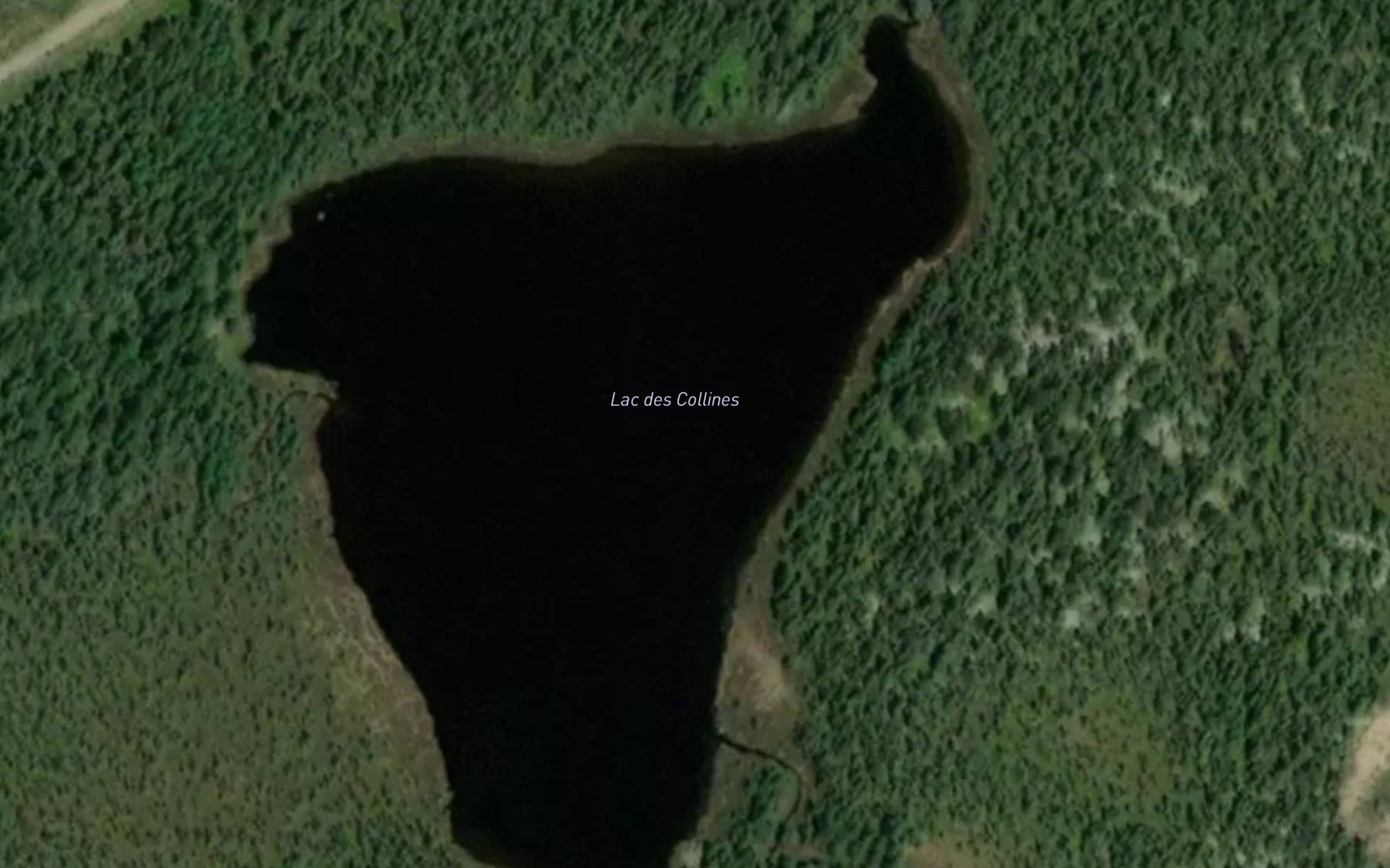 Satellite map of the Lac des Collines