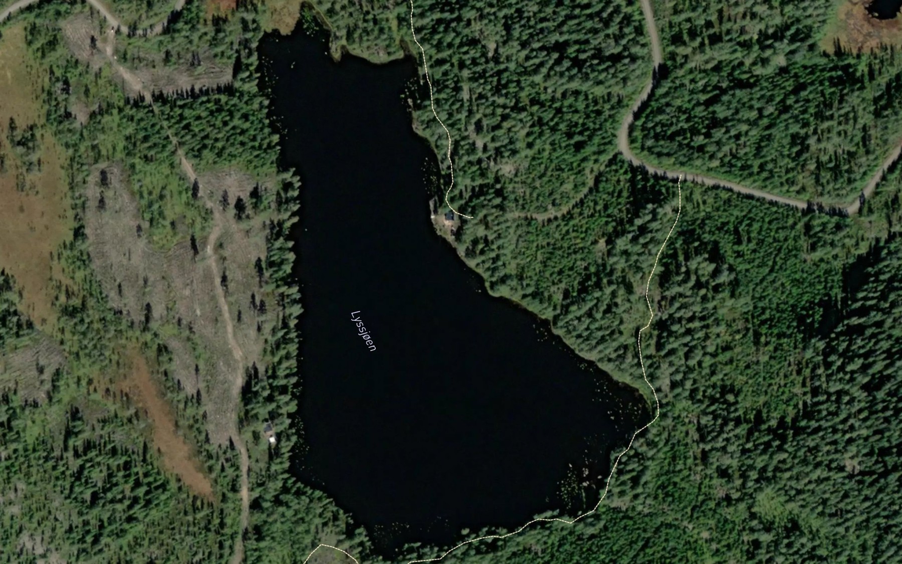 Satellite map of the Lyssjoen