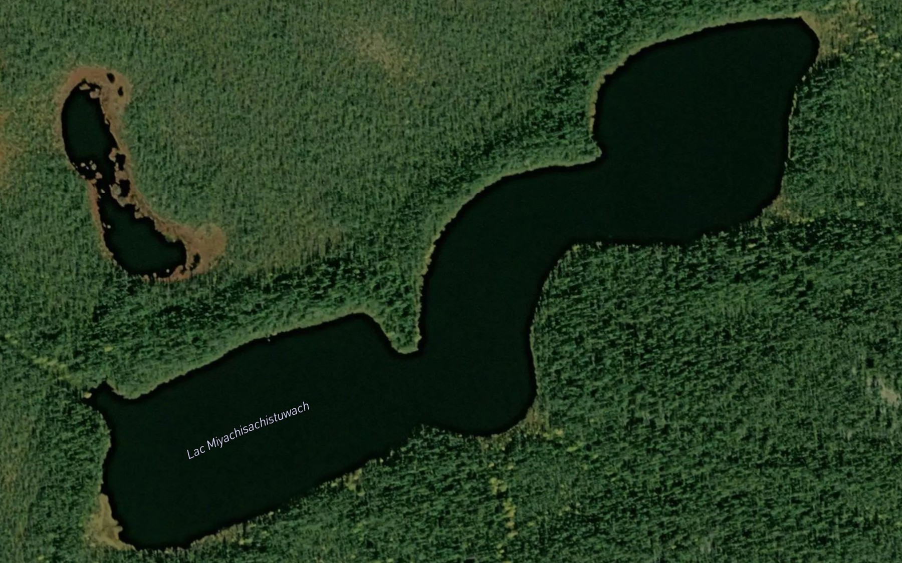 Satellite map of the Lac Miyachisachistuwach