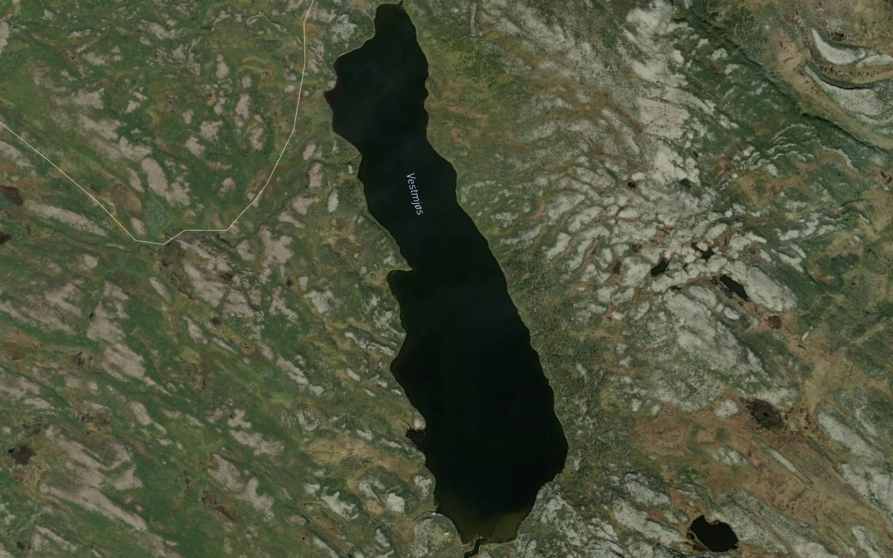 Satellite map of the Vestmjos