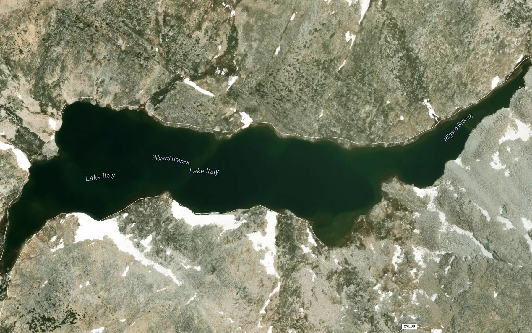 Satellite map of the Lake Italy