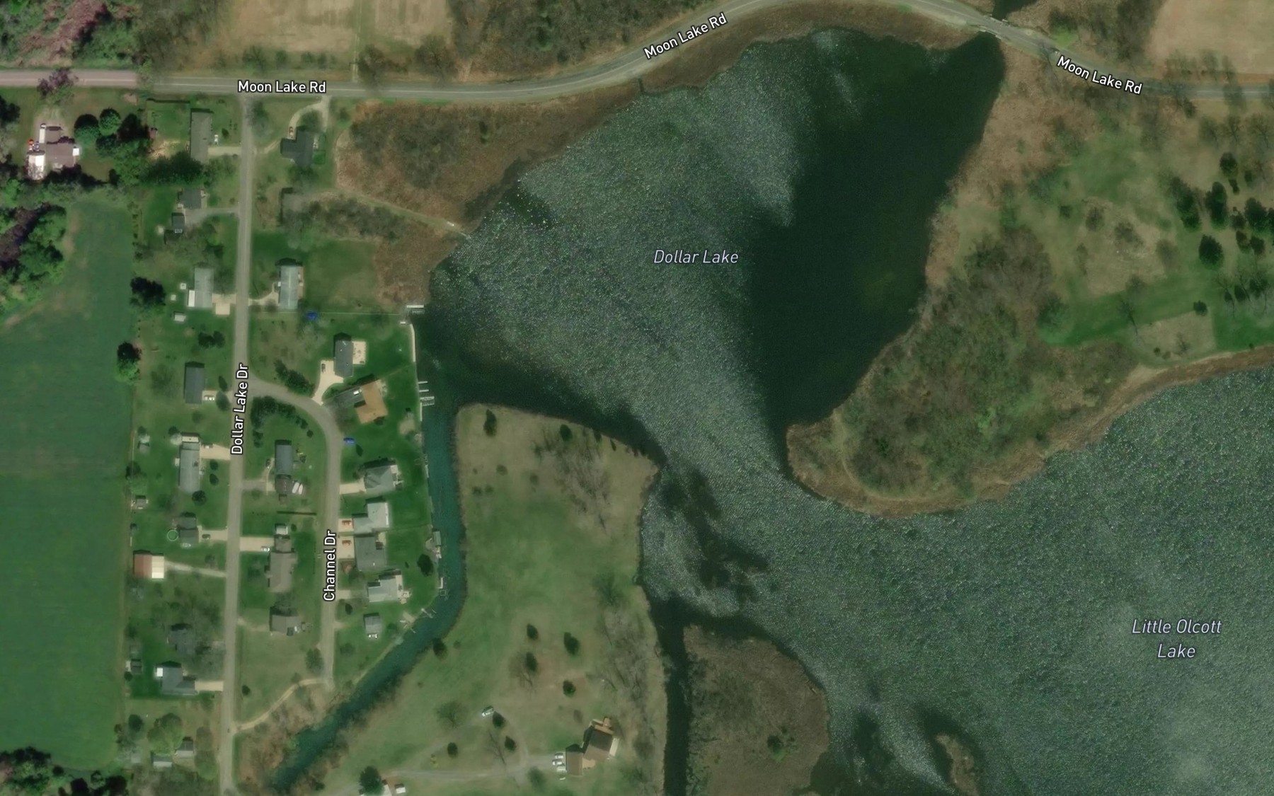 Satellite map of the Dollar Lake