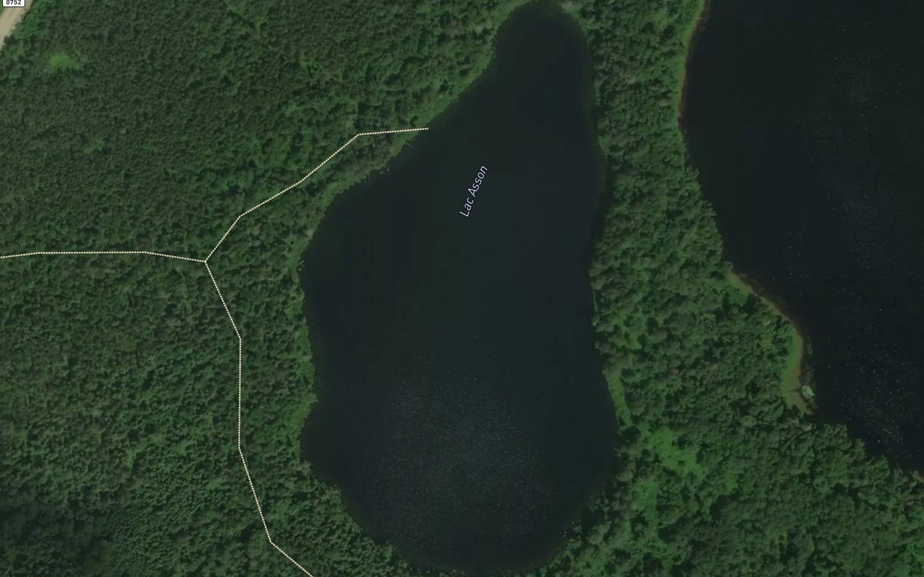 Satellite map of the Lac Asson