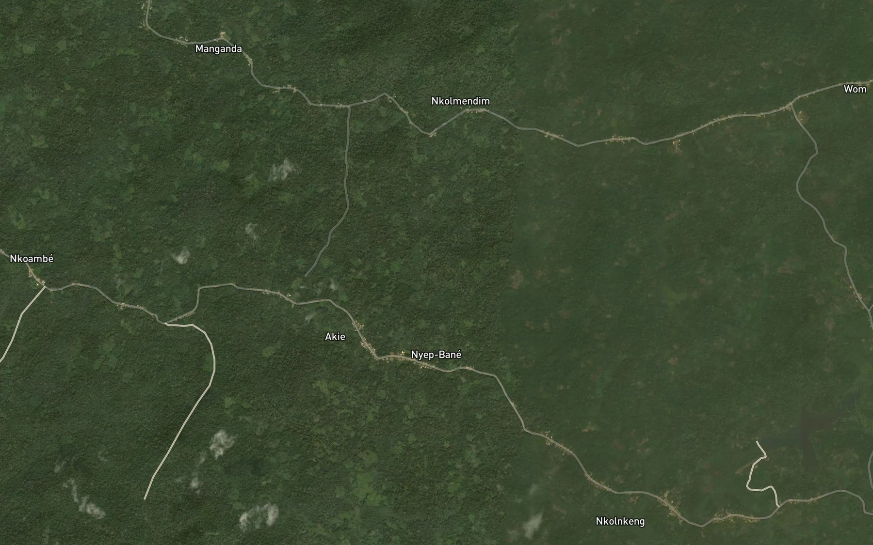 Satellite map of the Akie