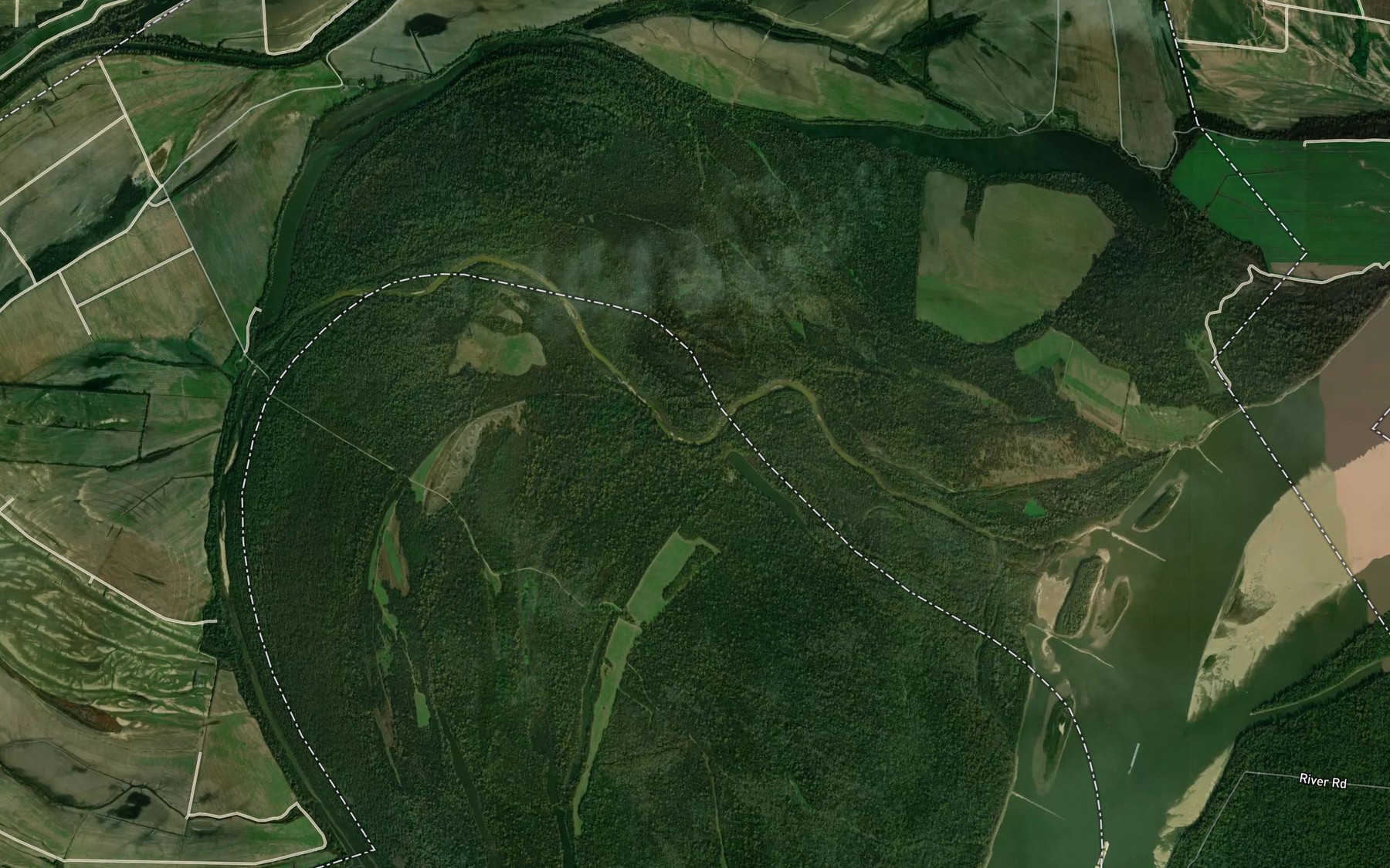 Satellite map of the North Lake