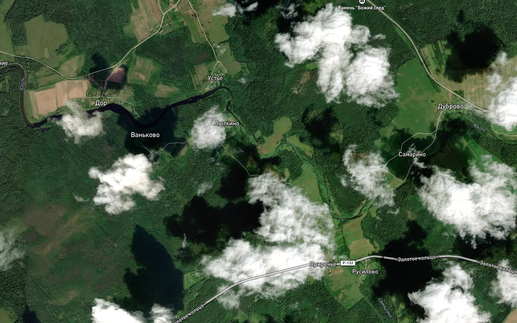 Satellite map of the Levon'ka