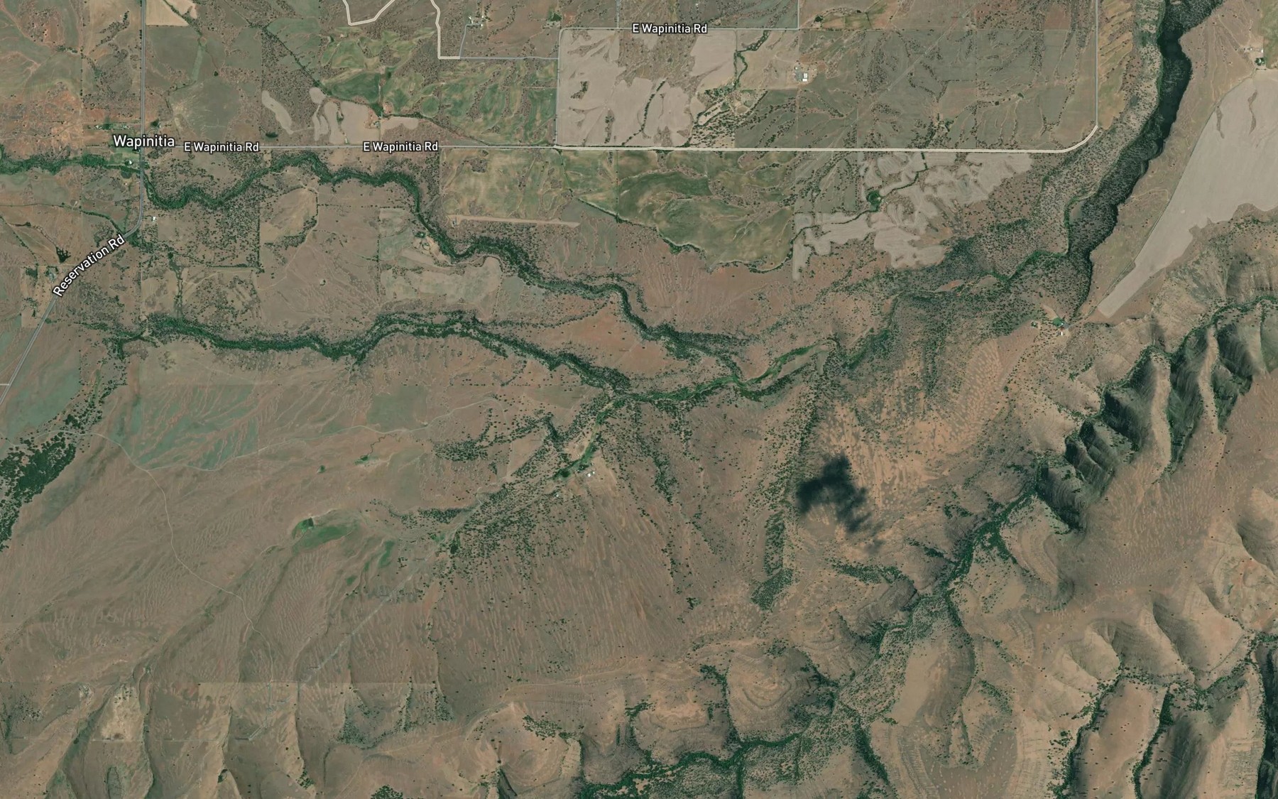 Satellite map of the Rice Creek