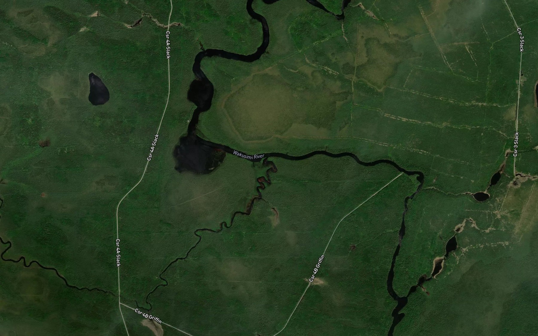 Satellite map of the Keenoa Creek
