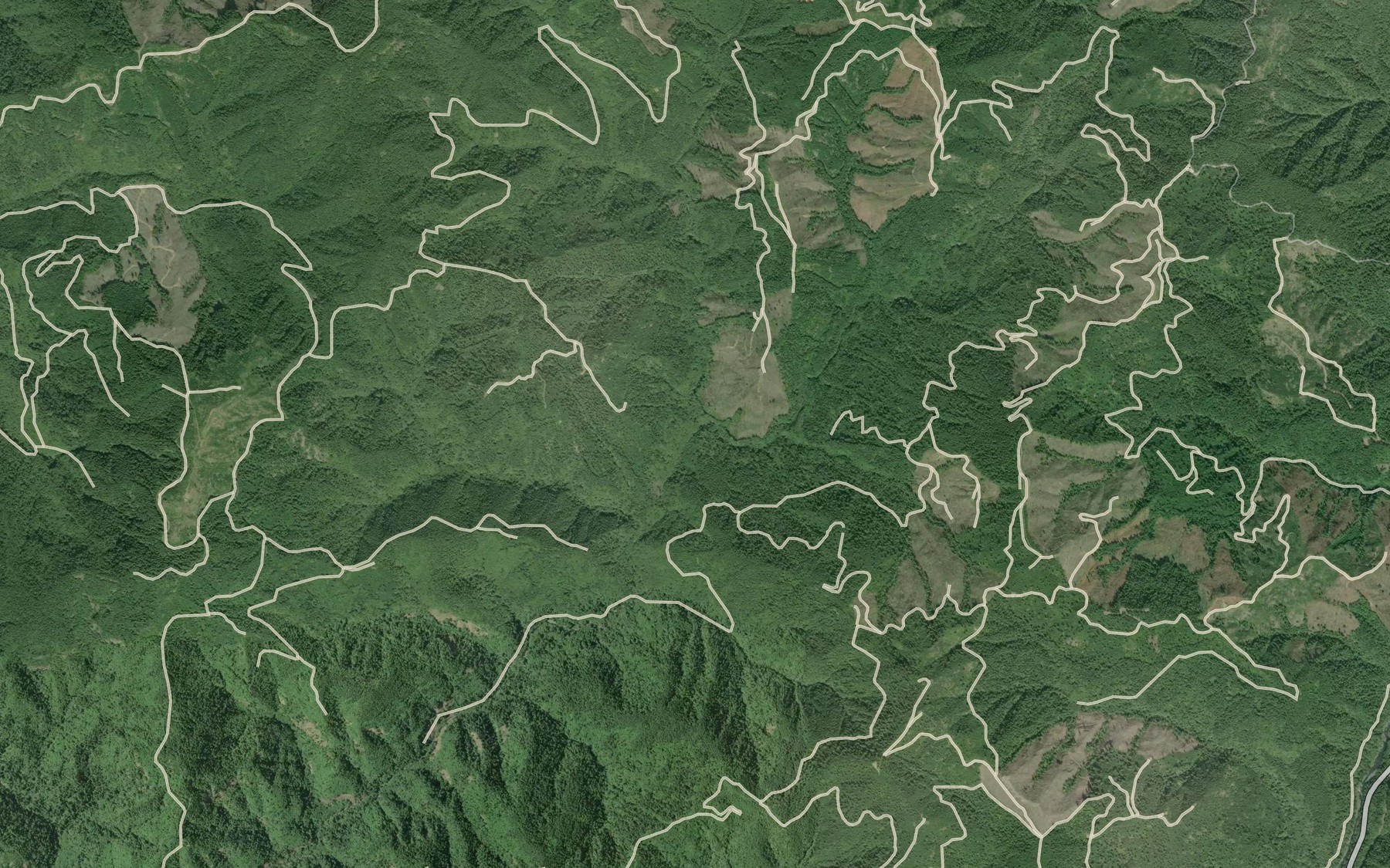 Satellite map of the Berry Creek